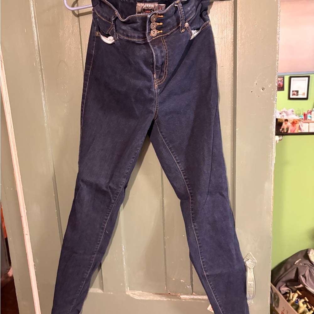 Torrid Dark Blue High Rise Jeans